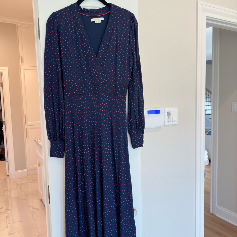 Boden Navy and Red Maxi Dress US4/ UK8